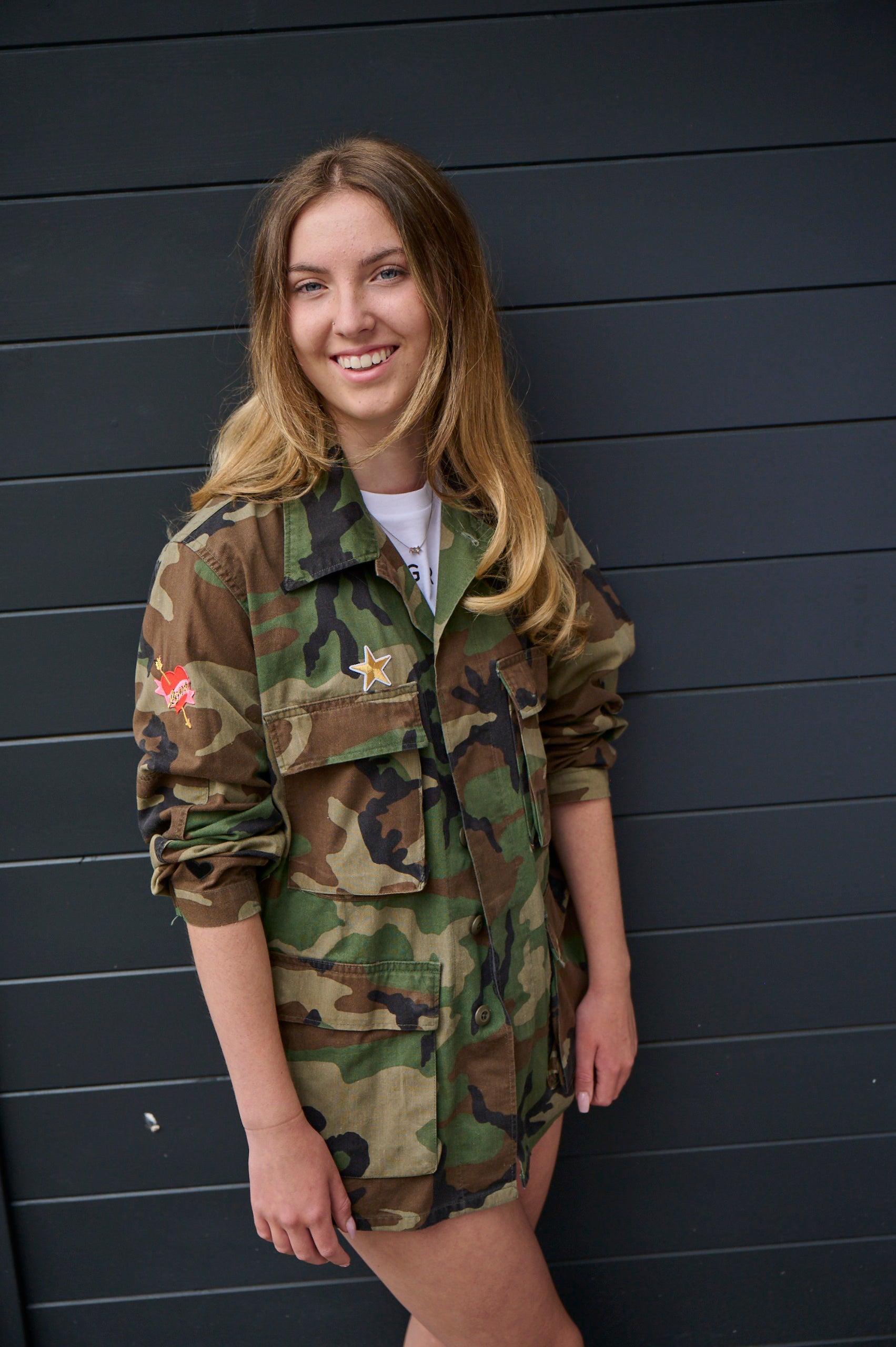 Customised Vintage Camouflage Army Jacket