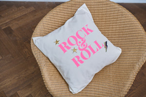 Cream 'Rock & Roll' Cushion Cover