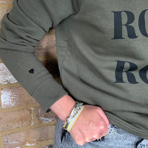 Khaki 'Rock & Roll' Sweatshirt