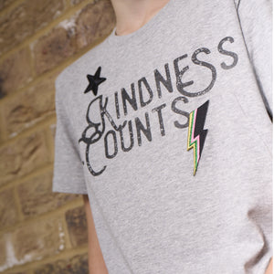 'Kindness Counts' Grey Marl T-shirt